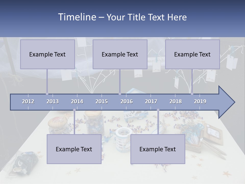 A Table Topped With Lots Of Items On Top Of A White Table PowerPoint Template