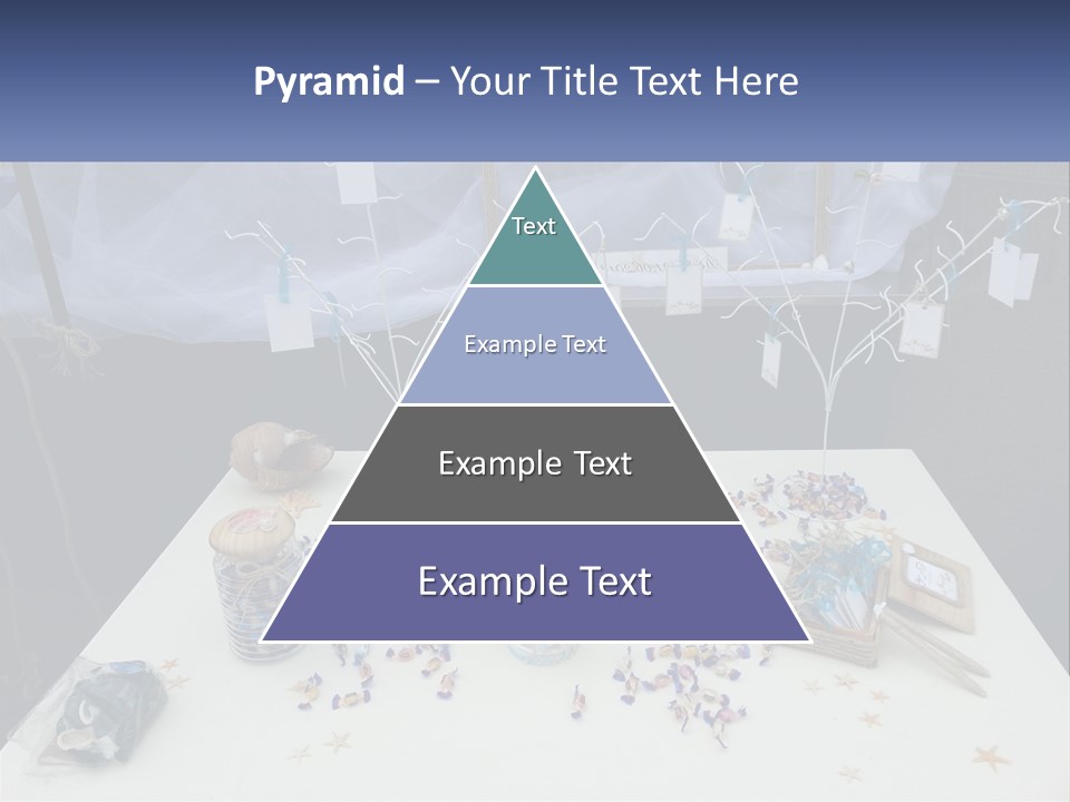 A Table Topped With Lots Of Items On Top Of A White Table PowerPoint Template