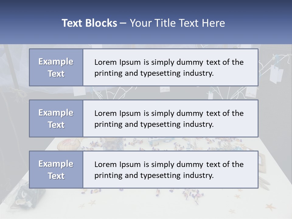 A Table Topped With Lots Of Items On Top Of A White Table PowerPoint Template