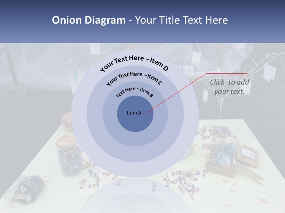 A Table Topped With Lots Of Items On Top Of A White Table PowerPoint Template