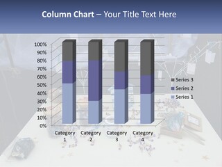 A Table Topped With Lots Of Items On Top Of A White Table PowerPoint Template