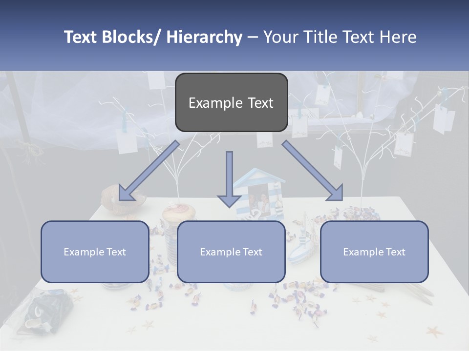 A Table Topped With Lots Of Items On Top Of A White Table PowerPoint Template