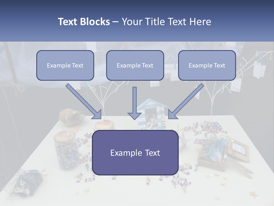 A Table Topped With Lots Of Items On Top Of A White Table PowerPoint Template