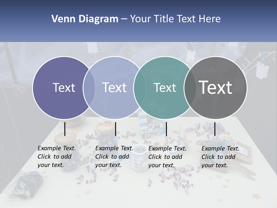 A Table Topped With Lots Of Items On Top Of A White Table PowerPoint Template