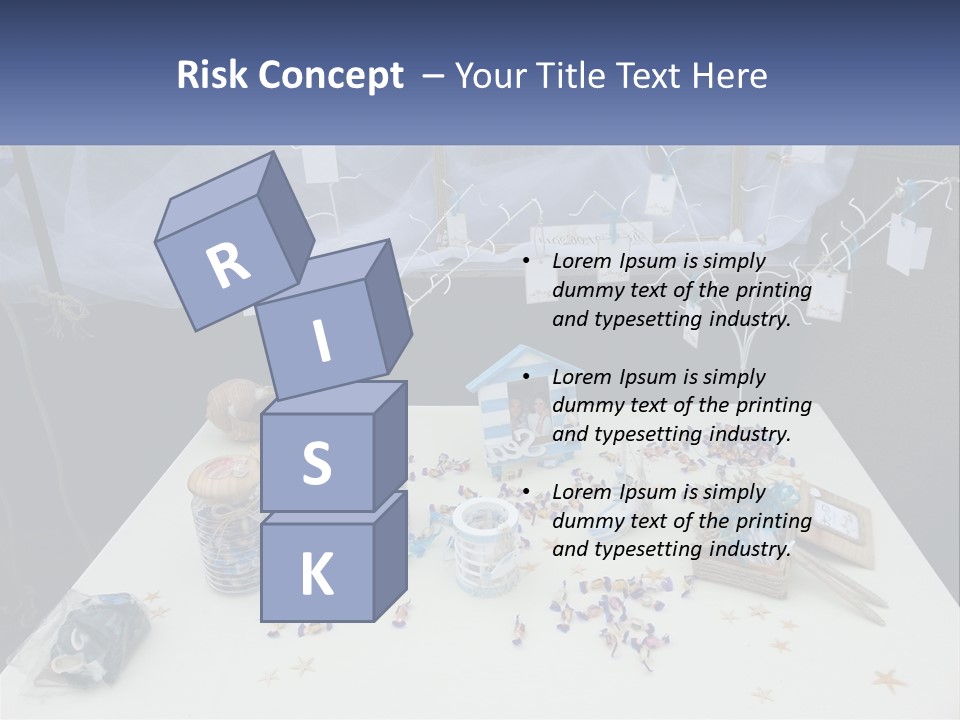 A Table Topped With Lots Of Items On Top Of A White Table PowerPoint Template
