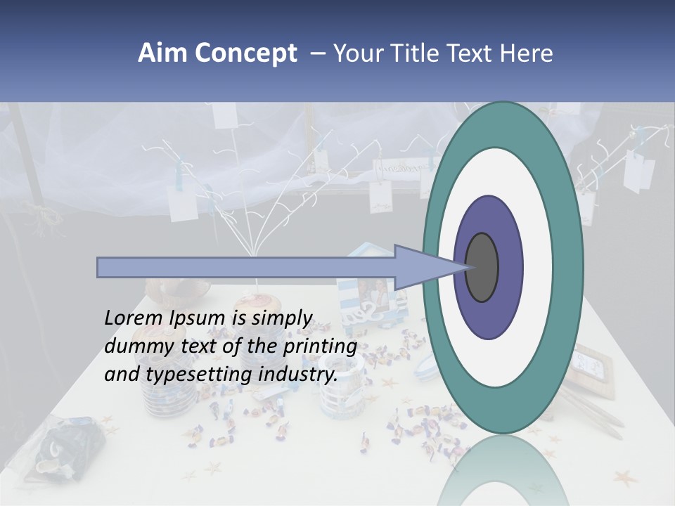 A Table Topped With Lots Of Items On Top Of A White Table PowerPoint Template