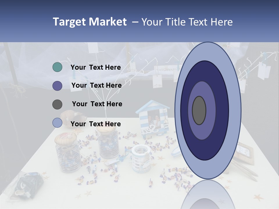 A Table Topped With Lots Of Items On Top Of A White Table PowerPoint Template