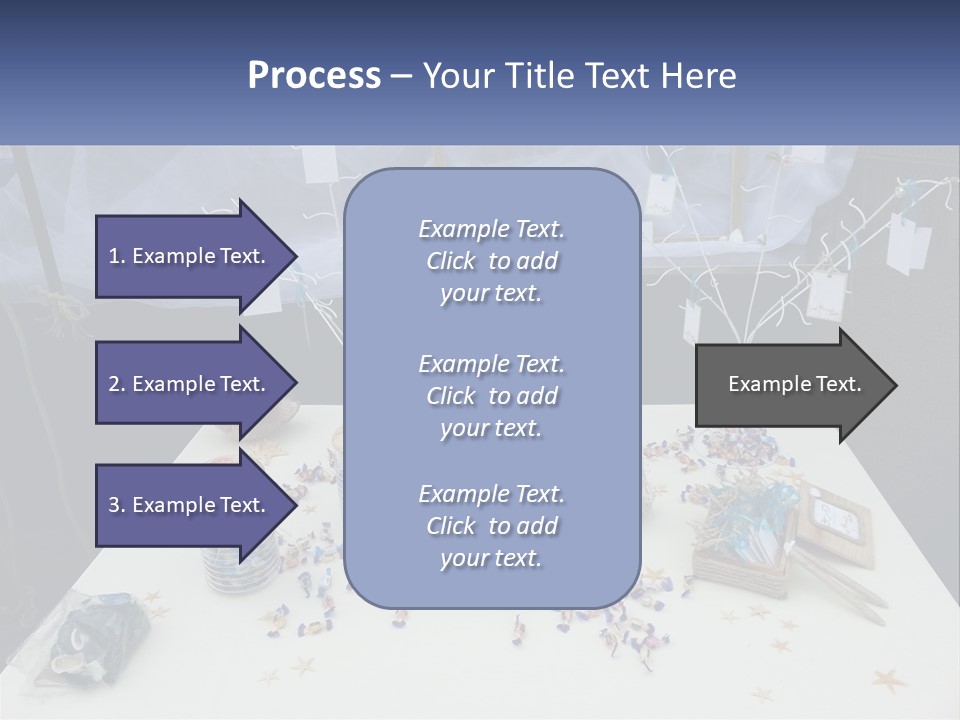 A Table Topped With Lots Of Items On Top Of A White Table PowerPoint Template