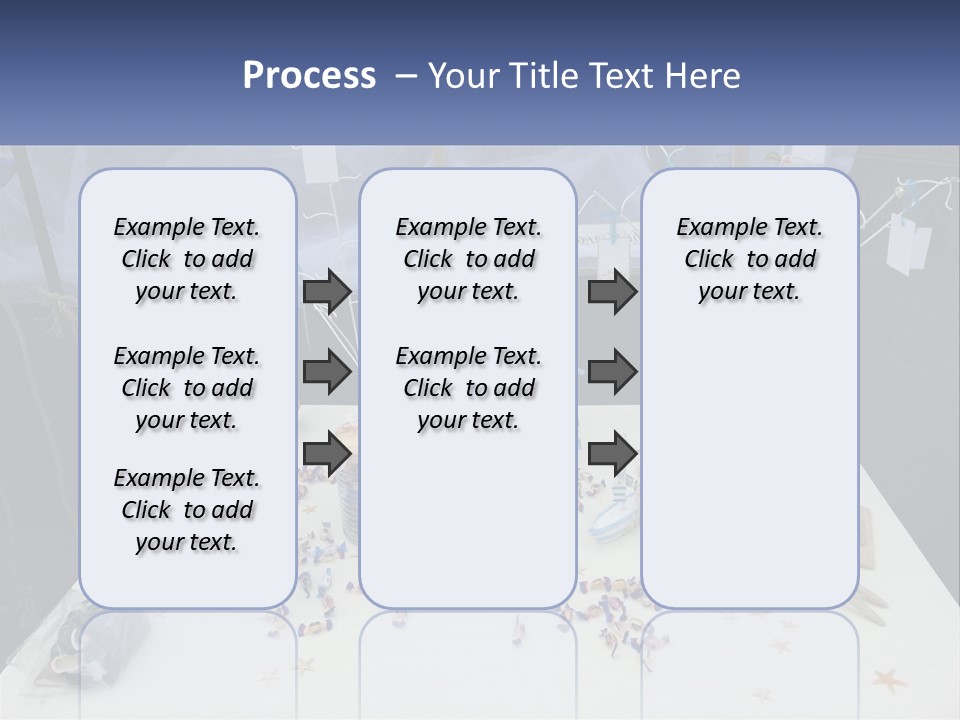 A Table Topped With Lots Of Items On Top Of A White Table PowerPoint Template