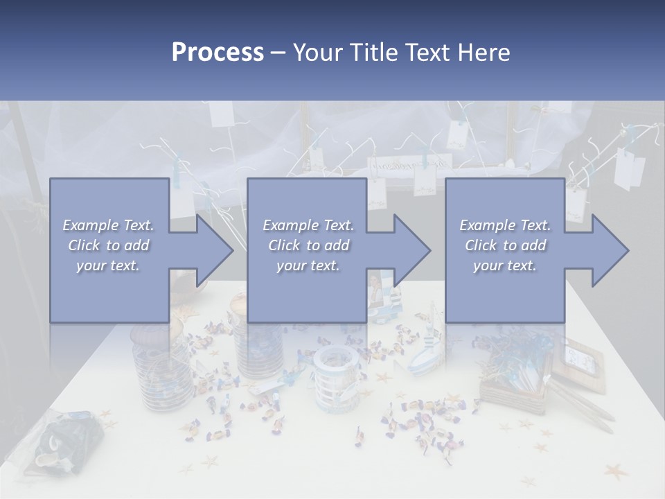 A Table Topped With Lots Of Items On Top Of A White Table PowerPoint Template