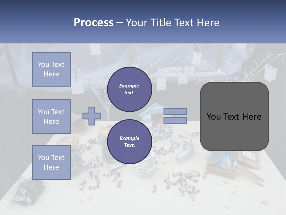 A Table Topped With Lots Of Items On Top Of A White Table PowerPoint Template