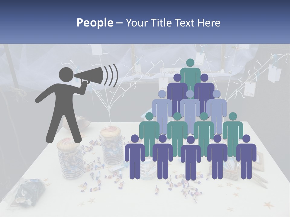 A Table Topped With Lots Of Items On Top Of A White Table PowerPoint Template