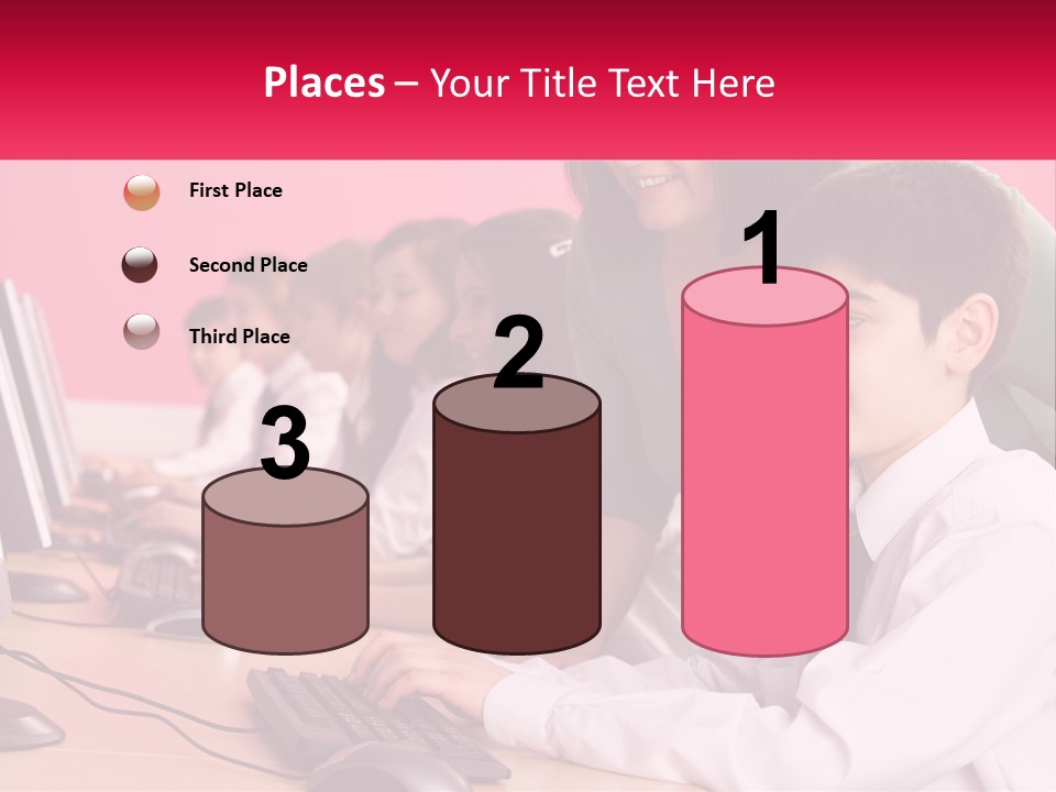 Desk Secondary School Tutorial PowerPoint Template