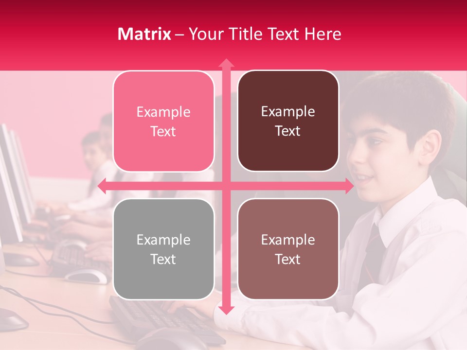 Desk Secondary School Tutorial PowerPoint Template