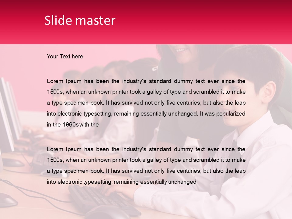 Desk Secondary School Tutorial PowerPoint Template