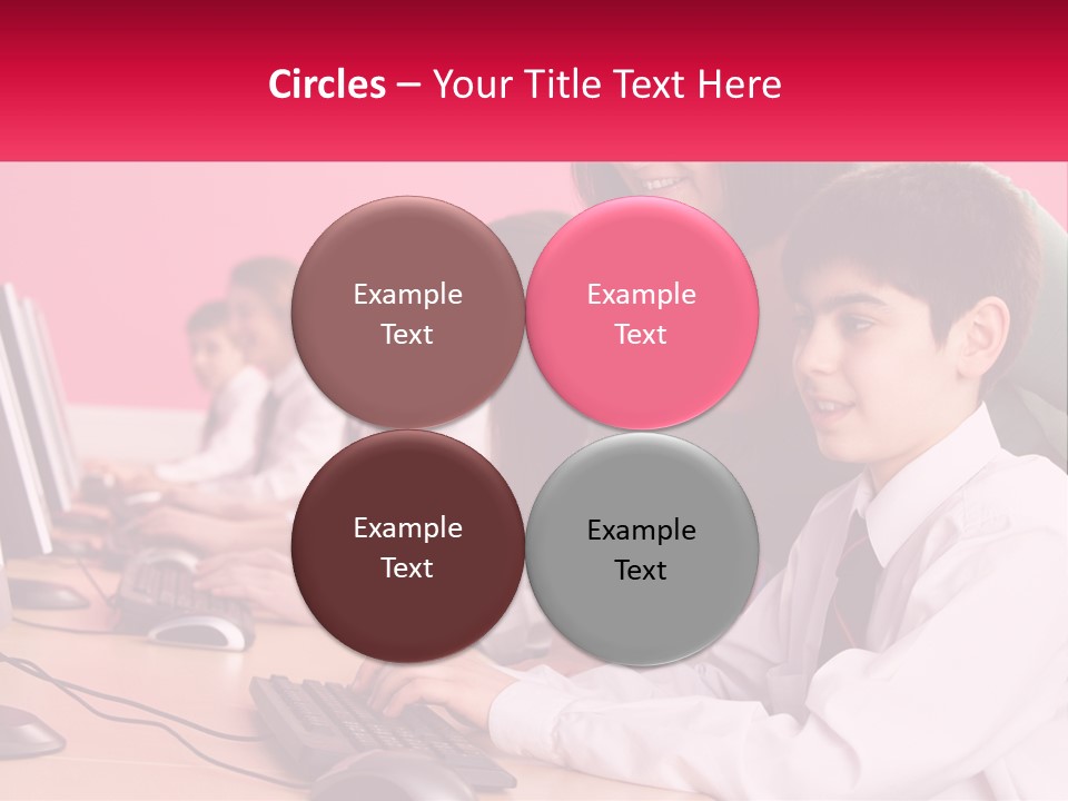 Desk Secondary School Tutorial PowerPoint Template