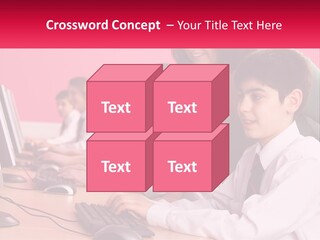 Desk Secondary School Tutorial PowerPoint Template