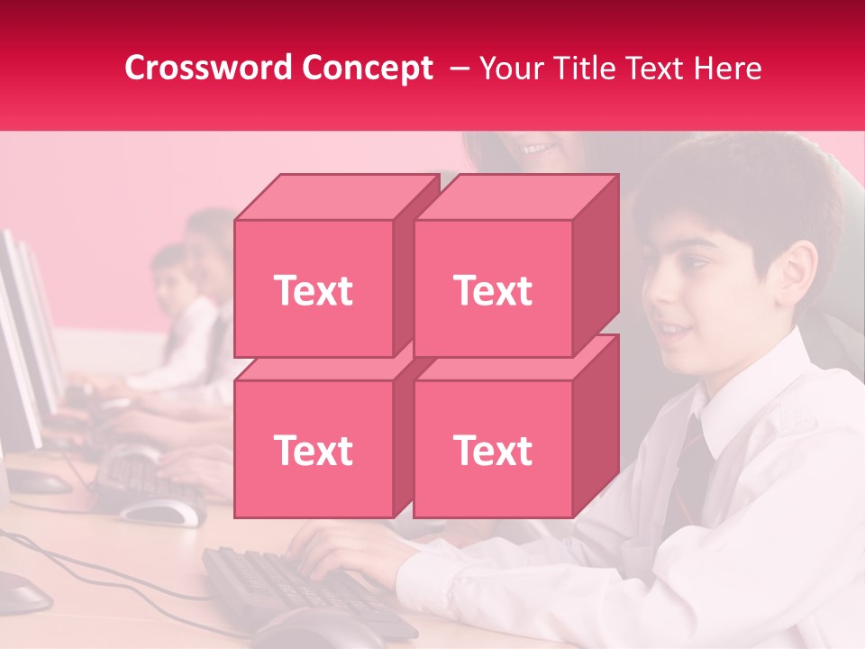 Desk Secondary School Tutorial PowerPoint Template