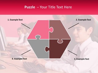 Desk Secondary School Tutorial PowerPoint Template