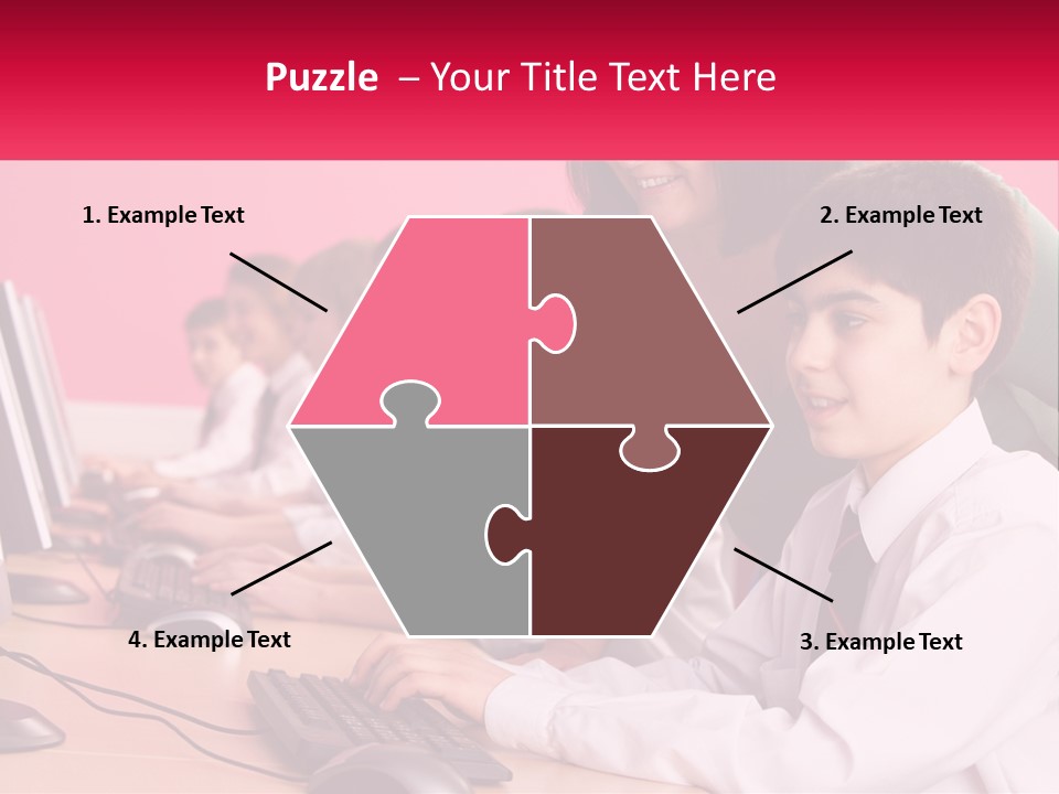 Desk Secondary School Tutorial PowerPoint Template