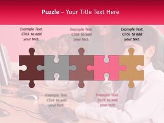 Desk Secondary School Tutorial PowerPoint Template