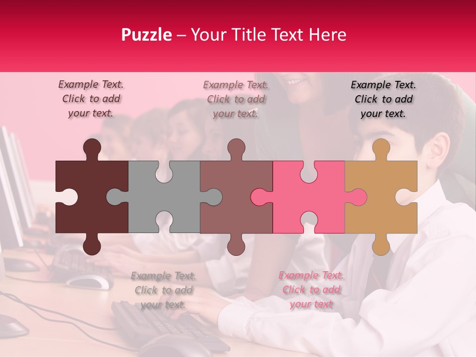 Desk Secondary School Tutorial PowerPoint Template