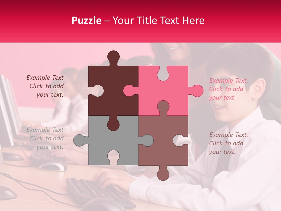 Desk Secondary School Tutorial PowerPoint Template