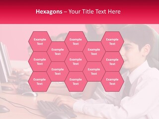 Desk Secondary School Tutorial PowerPoint Template
