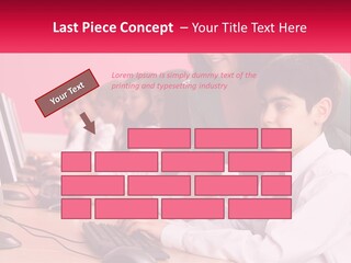 Desk Secondary School Tutorial PowerPoint Template