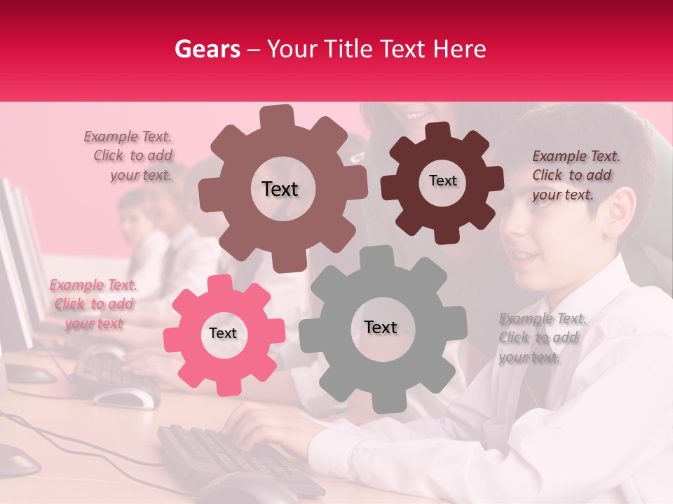 Desk Secondary School Tutorial PowerPoint Template