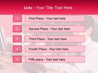 Desk Secondary School Tutorial PowerPoint Template