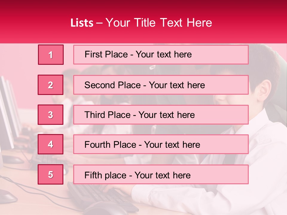 Desk Secondary School Tutorial PowerPoint Template