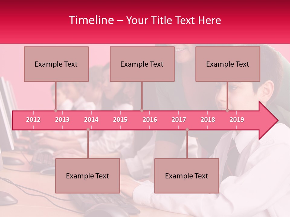 Desk Secondary School Tutorial PowerPoint Template