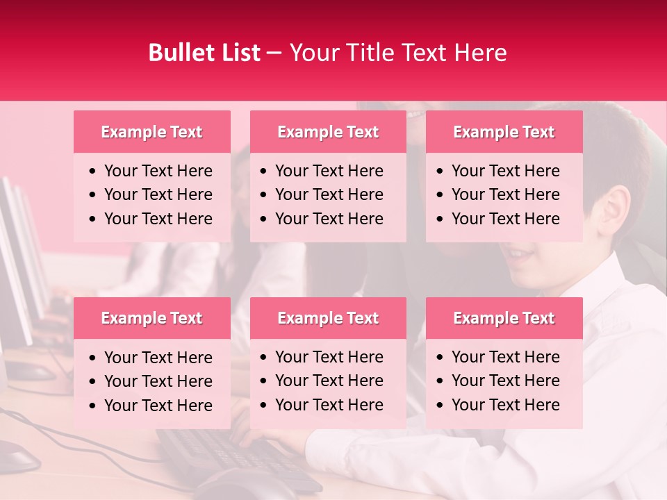 Desk Secondary School Tutorial PowerPoint Template