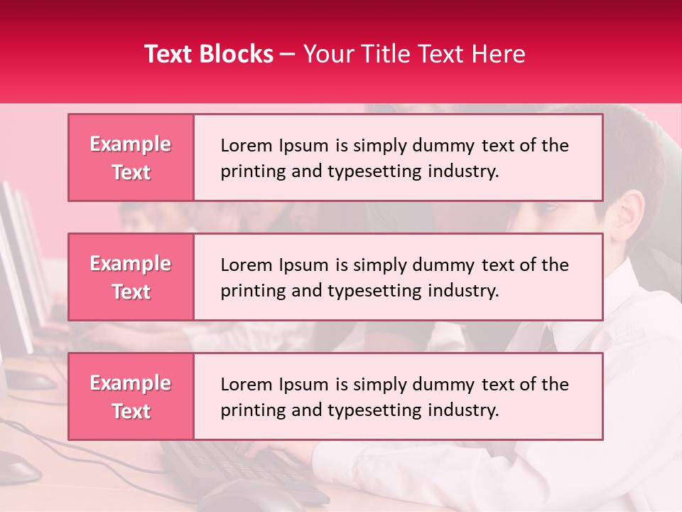 Desk Secondary School Tutorial PowerPoint Template