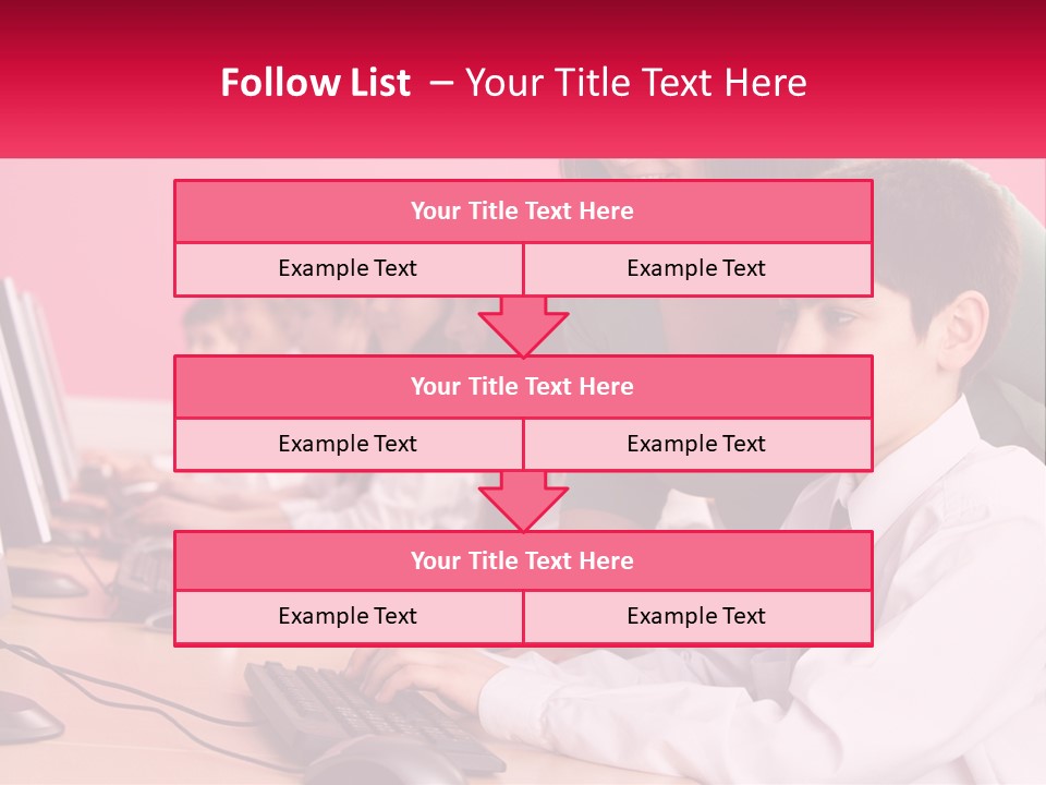 Desk Secondary School Tutorial PowerPoint Template