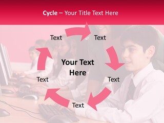 Desk Secondary School Tutorial PowerPoint Template
