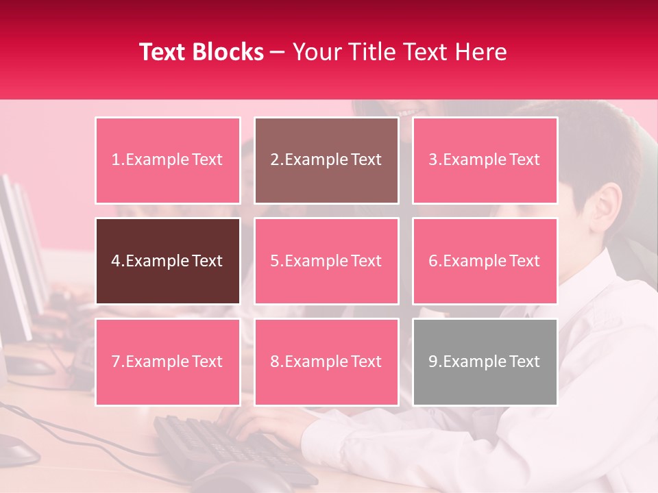 Desk Secondary School Tutorial PowerPoint Template