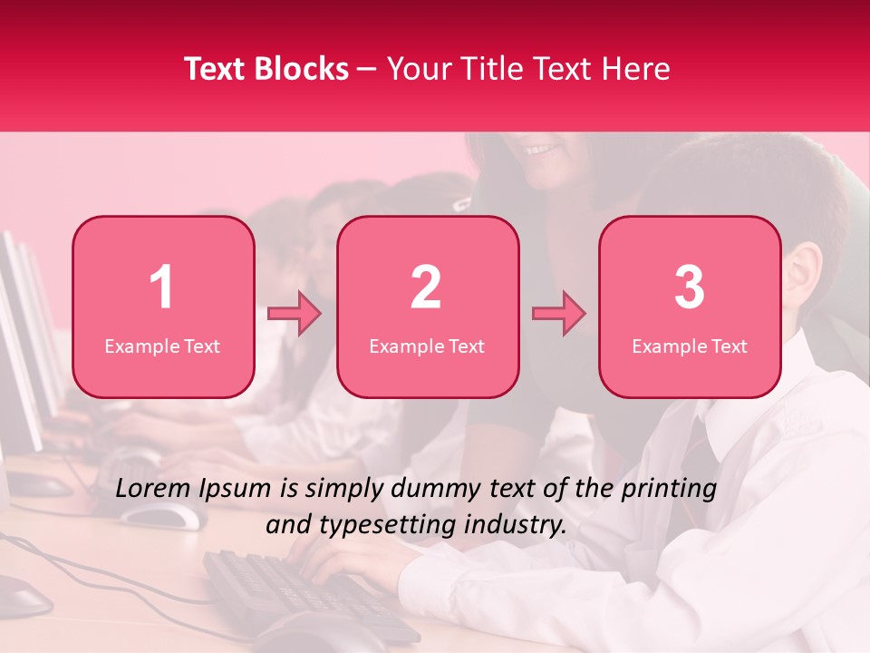 Desk Secondary School Tutorial PowerPoint Template