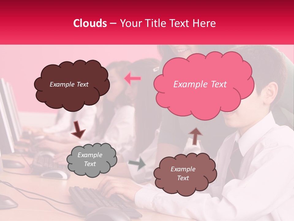 Desk Secondary School Tutorial PowerPoint Template