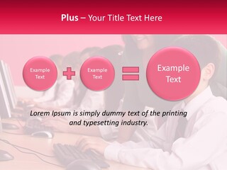 Desk Secondary School Tutorial PowerPoint Template