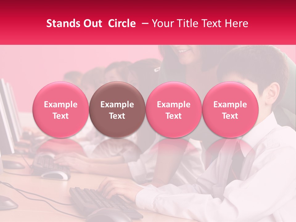 Desk Secondary School Tutorial PowerPoint Template