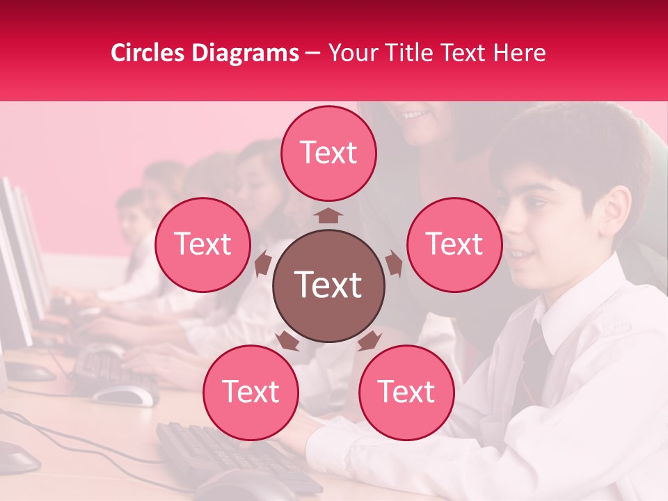 Desk Secondary School Tutorial PowerPoint Template