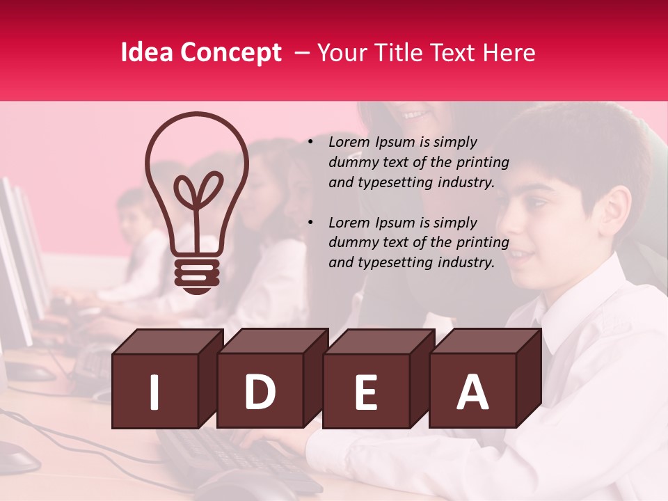 Desk Secondary School Tutorial PowerPoint Template