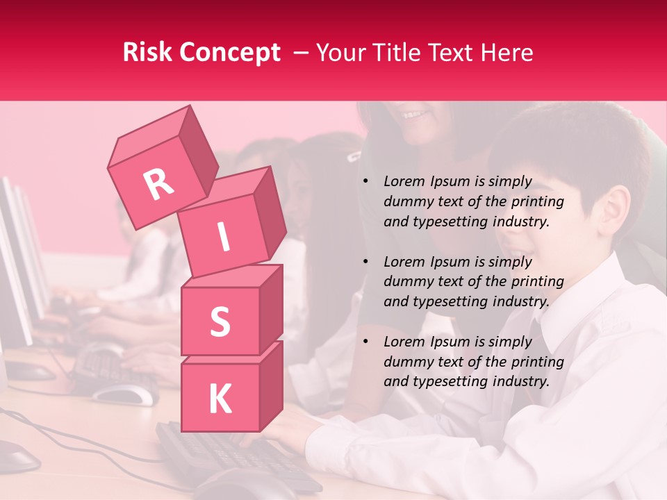 Desk Secondary School Tutorial PowerPoint Template