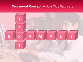 Desk Secondary School Tutorial PowerPoint Template