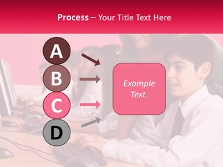 Desk Secondary School Tutorial PowerPoint Template