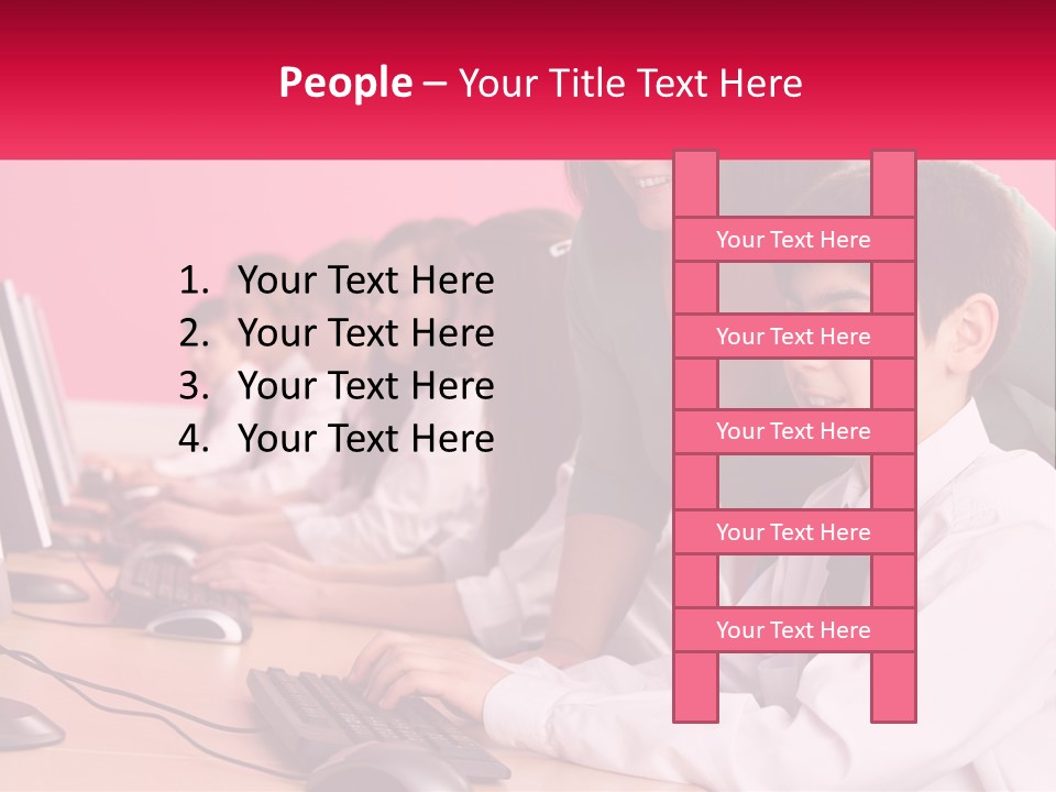 Desk Secondary School Tutorial PowerPoint Template