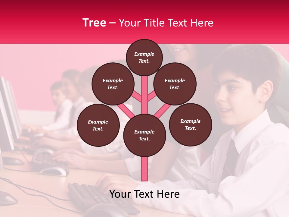 Desk Secondary School Tutorial PowerPoint Template