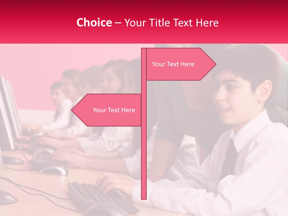 Desk Secondary School Tutorial PowerPoint Template
